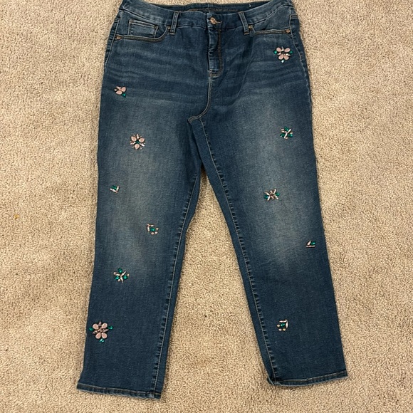 Chico’s So Slimming Girlfriend Slim Leg Ankle Sz 12P Cotton, Spandex Blend $98 - Picture 8 of 16